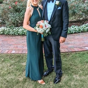 Amsale green bridesmaid dress "Caterina"